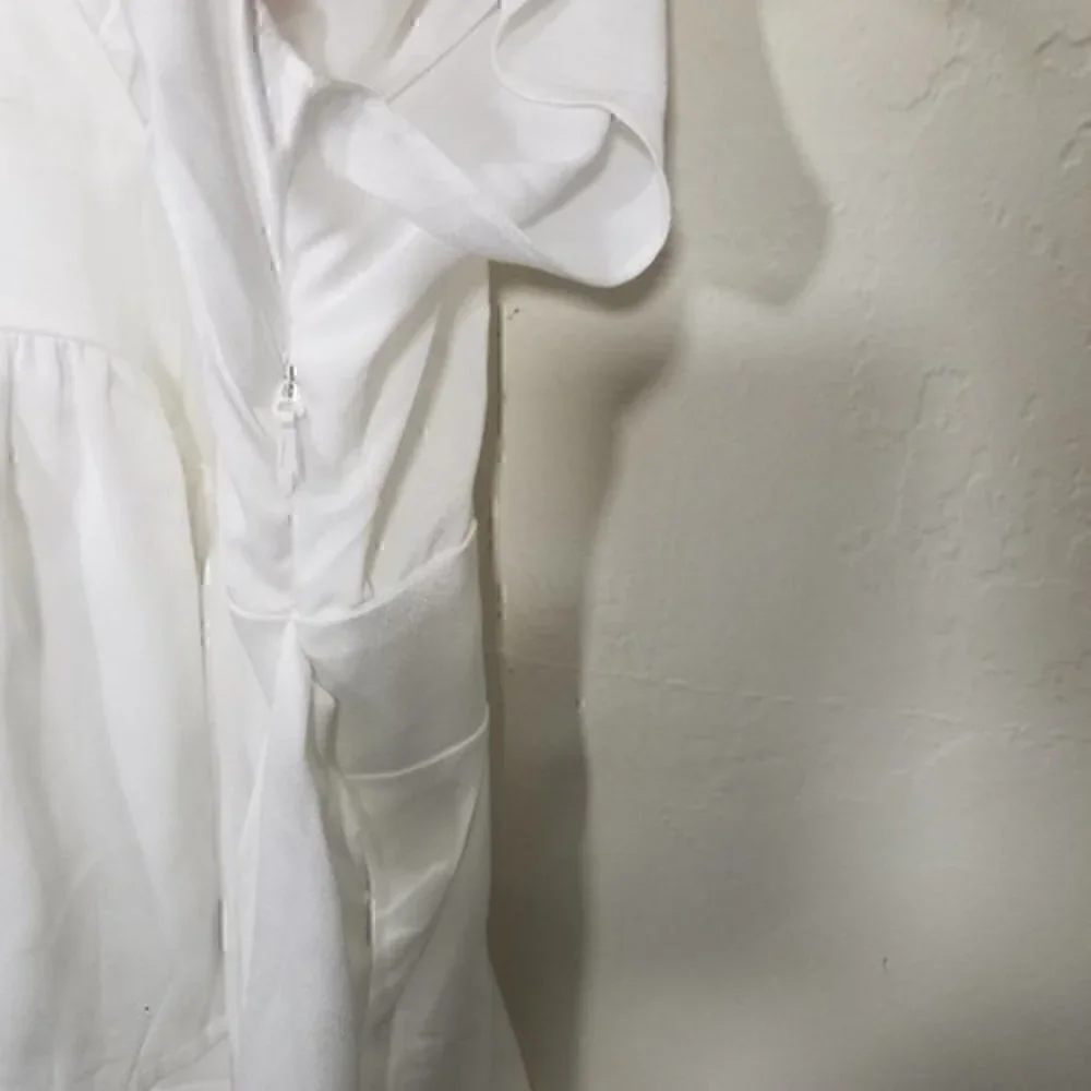 NWT City Chic Top Tangled Tie Waist Blouse Top Shirt White Size M